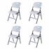 SILLA PLEGABLE EXTERIOR JARDIN X 4 BLANCA