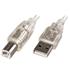 Cable USB 2.0 A/B Transparente de 2 metros